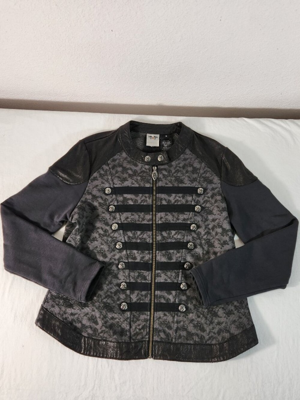 Harley Davidson Womens Full Zip Jacket XL Cotton Blend Metal Accents VG FastShip